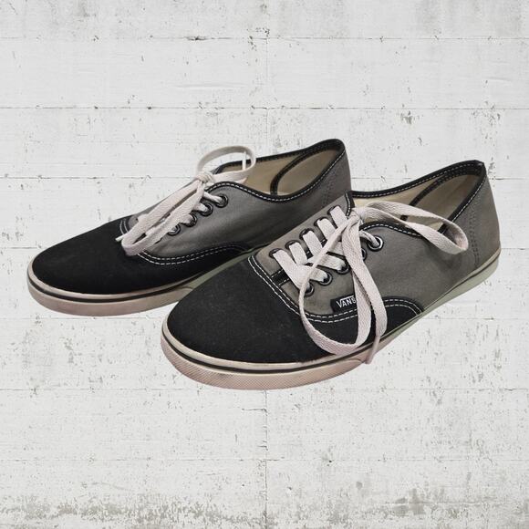 Vans Gray Black Color Block Canvas Low Top Lace Lifestyle Skater Sneakers Size 7 - Picture 5 of 12